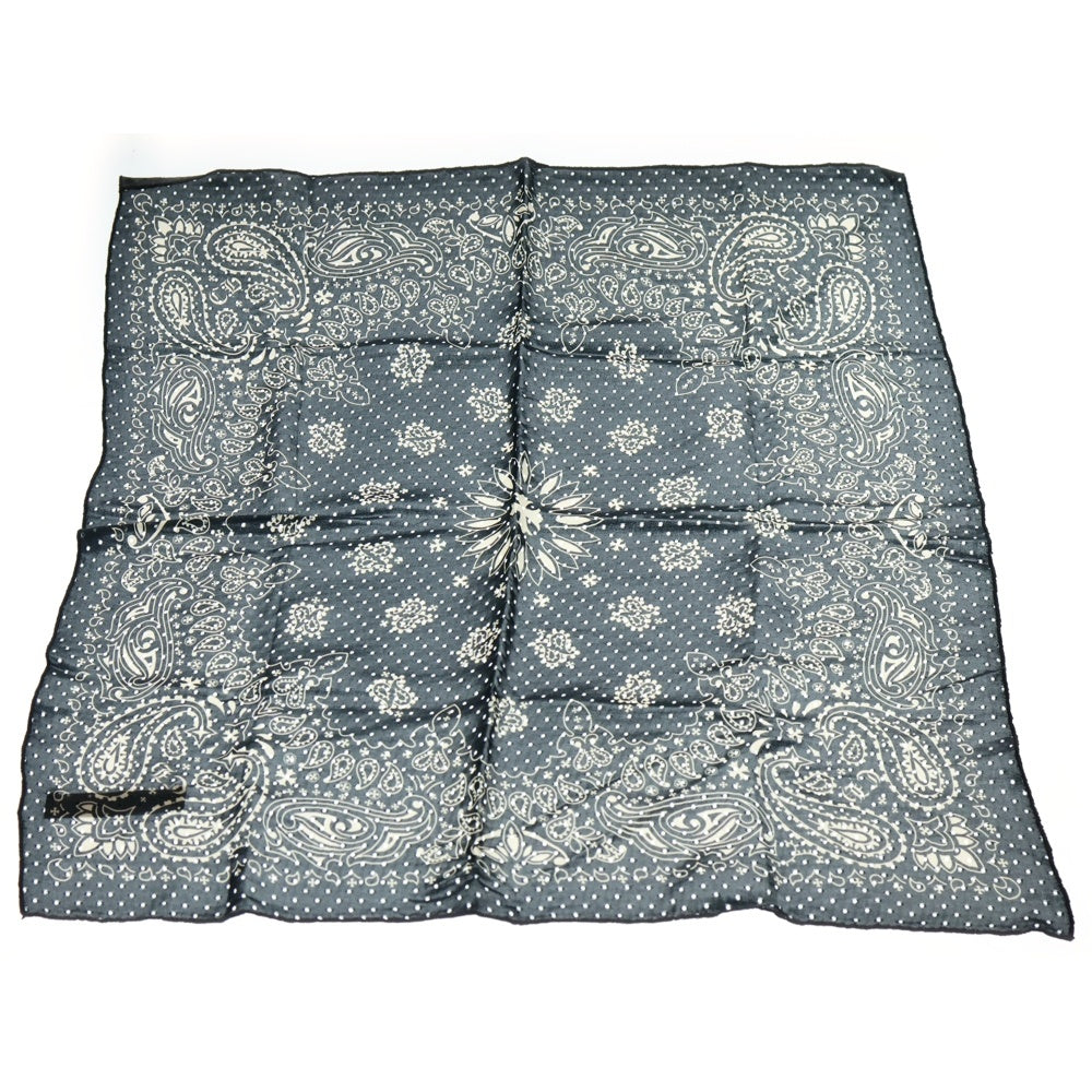 CHROME HEARTS(クロムハーツ) CHプラス ペイズリー柄 バンダナ スカーフ ブラック