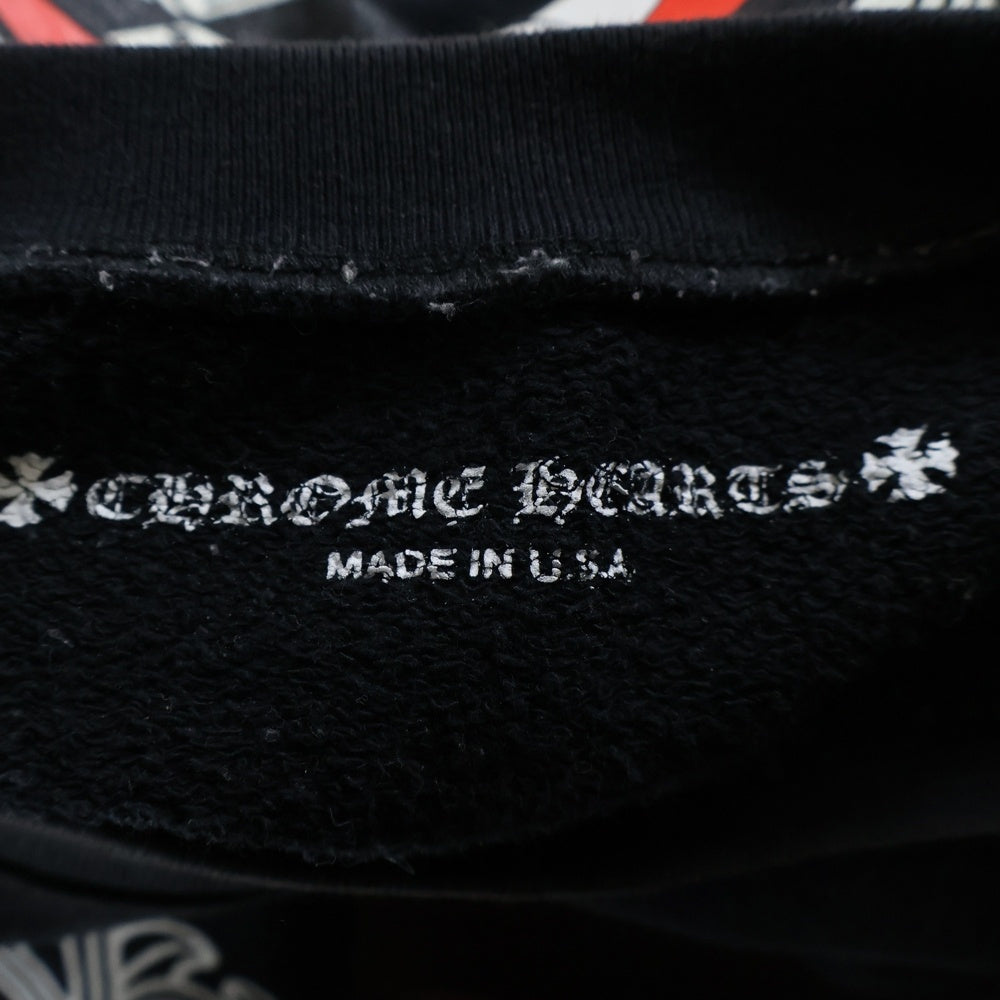 CHROME HEARTS(クロムハーツ) ×MATTYBOY 99Eyes Chomper SWTSHRT PLVR ×マッティボーイ 袖フローラルプリント クルーネックスウェットトレーナー ブラック