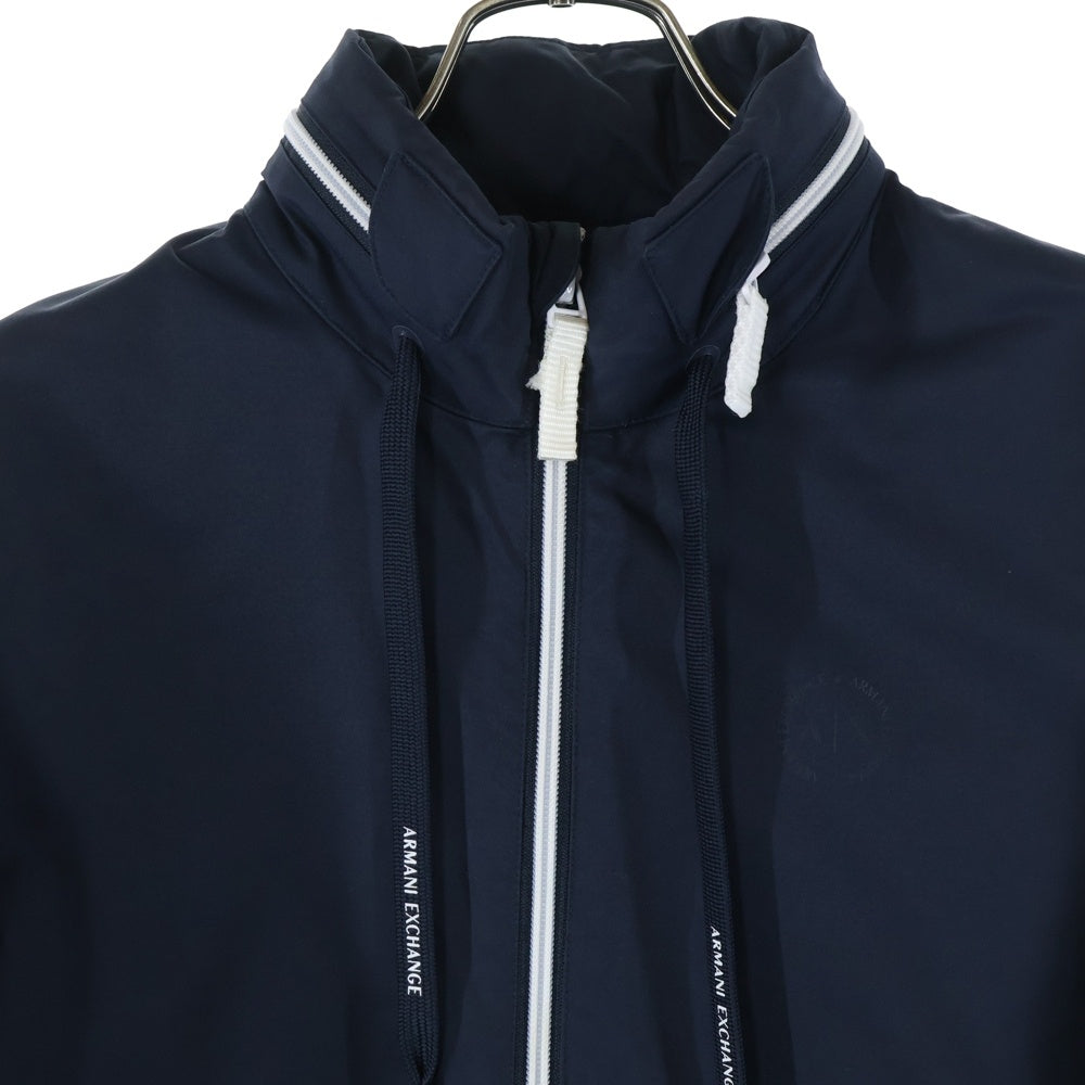 Armani Exchange(アルマーニ エクスチェンジ) ジップアップ フード付き ブルゾンジャケット ネイビー 8NZB42 ZNAHZ