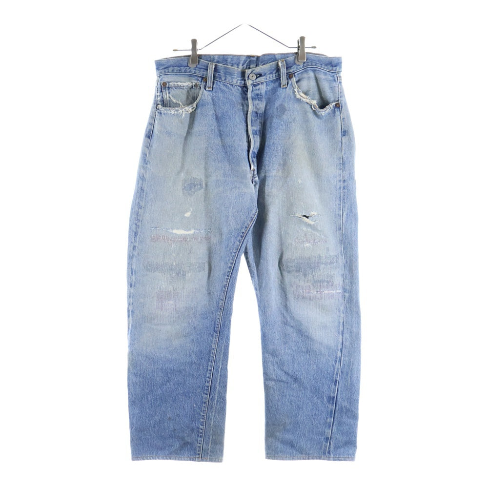 Levi's(リーバイス) 80S VINTAGE 501 ヴィンテージ 66後期 ボタン裏6 スモールe 赤耳 ボタンフライデニムパンツ インディゴ