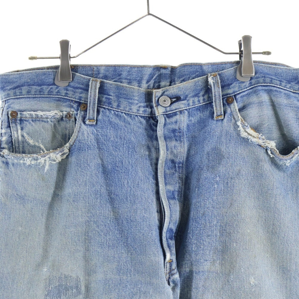 Levi's(リーバイス) 80S VINTAGE 501 ヴィンテージ 66後期 ボタン裏6 スモールe 赤耳 ボタンフライデニムパンツ インディゴ