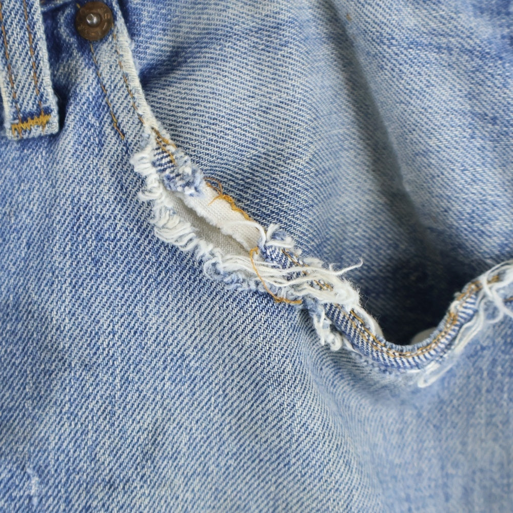 Levi's(リーバイス) 80S VINTAGE 501 ヴィンテージ 66後期 ボタン裏6 スモールe 赤耳 ボタンフライデニムパンツ インディゴ