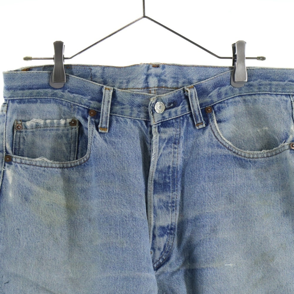 Levi's(リーバイス) 80S VINTAGE 501 ヴィンテージ 66後期 ボタン裏6 スモールe 赤耳 ボタンフライデニムパンツ インディゴ