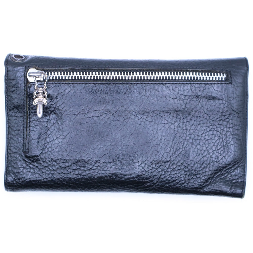 CHROME HEARTS(クロムハーツ) WAVE ウェーブ レザーウォレット 財布 ブラック BCA374