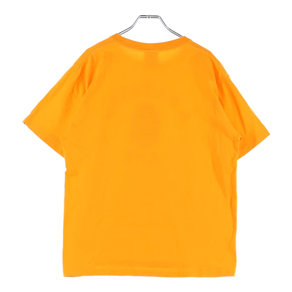 A BATHING APE(アベイシングエイプ) Camo College Tee カモ柄 カレッジ クルーネック半袖Tシャツカットソー オレンジ
