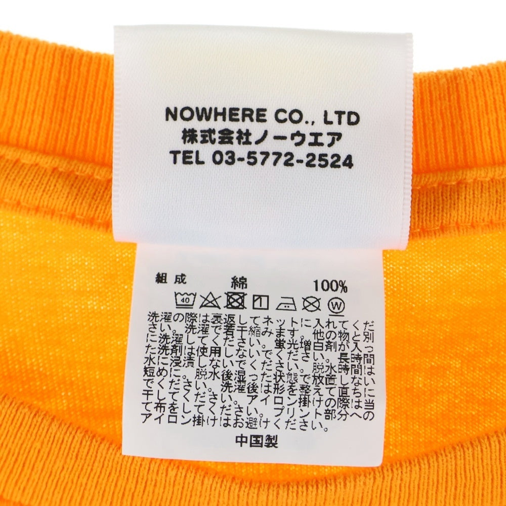 A BATHING APE(アベイシングエイプ) Camo College Tee カモ柄 カレッジ クルーネック半袖Tシャツカットソー オレンジ