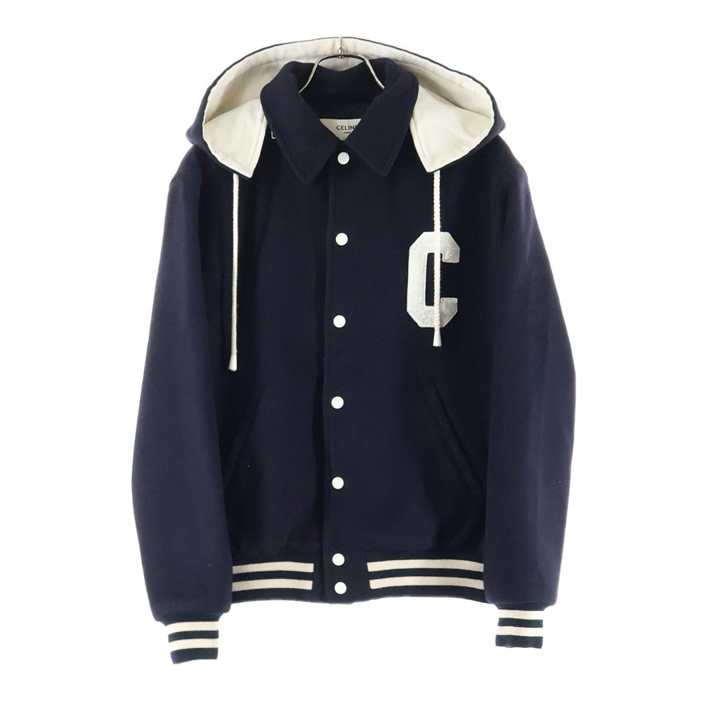 CELINE(セリーヌ) 22SS DOUBLE FACED CASHMERE TEDDY JACKET ダブルフェイス カシミア フード脱着 テディジャケット ブラック レディース 2V35G6700