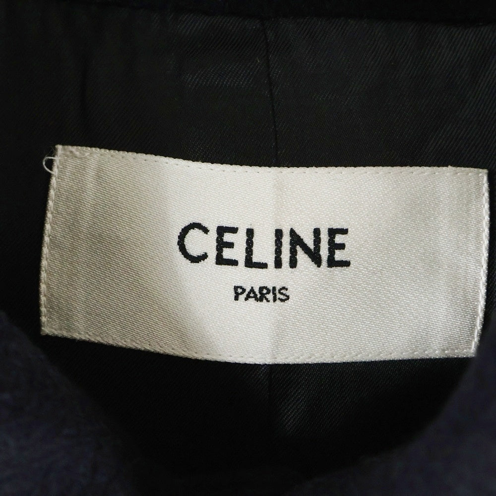CELINE(セリーヌ) 22SS DOUBLE FACED CASHMERE TEDDY JACKET ダブルフェイス カシミア フード脱着 テディジャケット ブラック レディース 2V35G6700