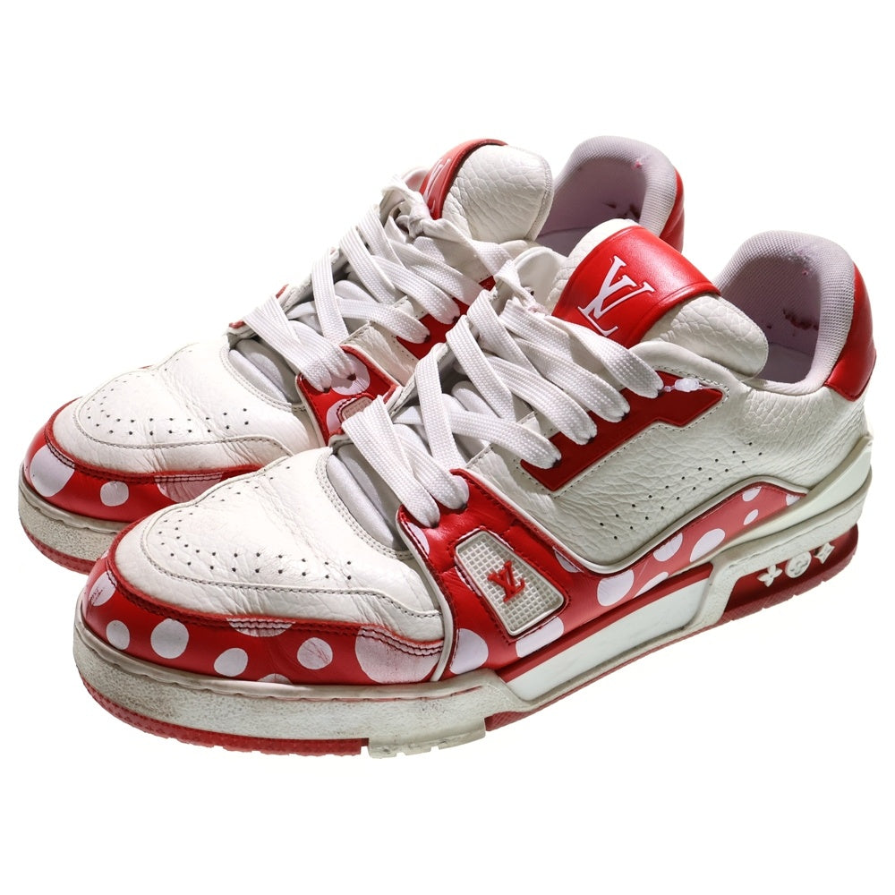 LOUIS VUITTON(ルイヴィトン) 2023年製 ×草間彌生 LVトレイナー ローカットスニーカー レッド
