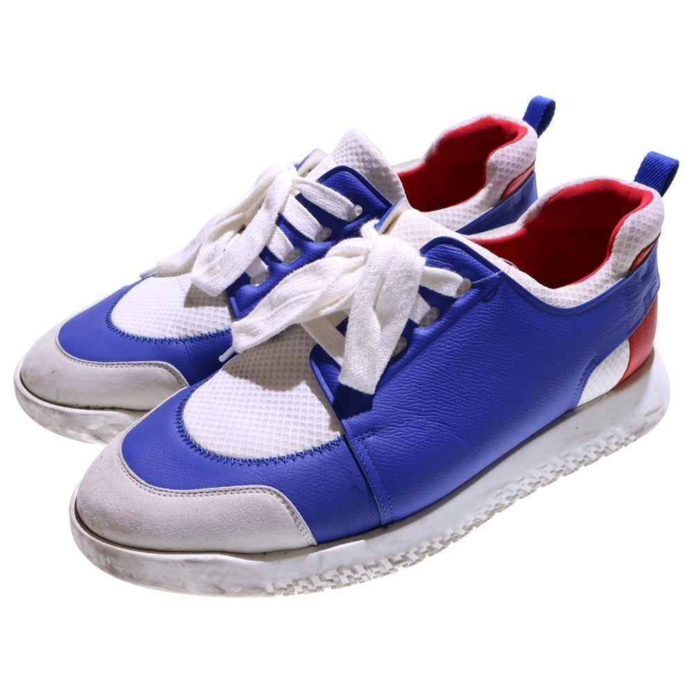 HERMES(エルメス) Vitesse ヴィテス カーフレザー ローカットスニーカー ブルー/レッド