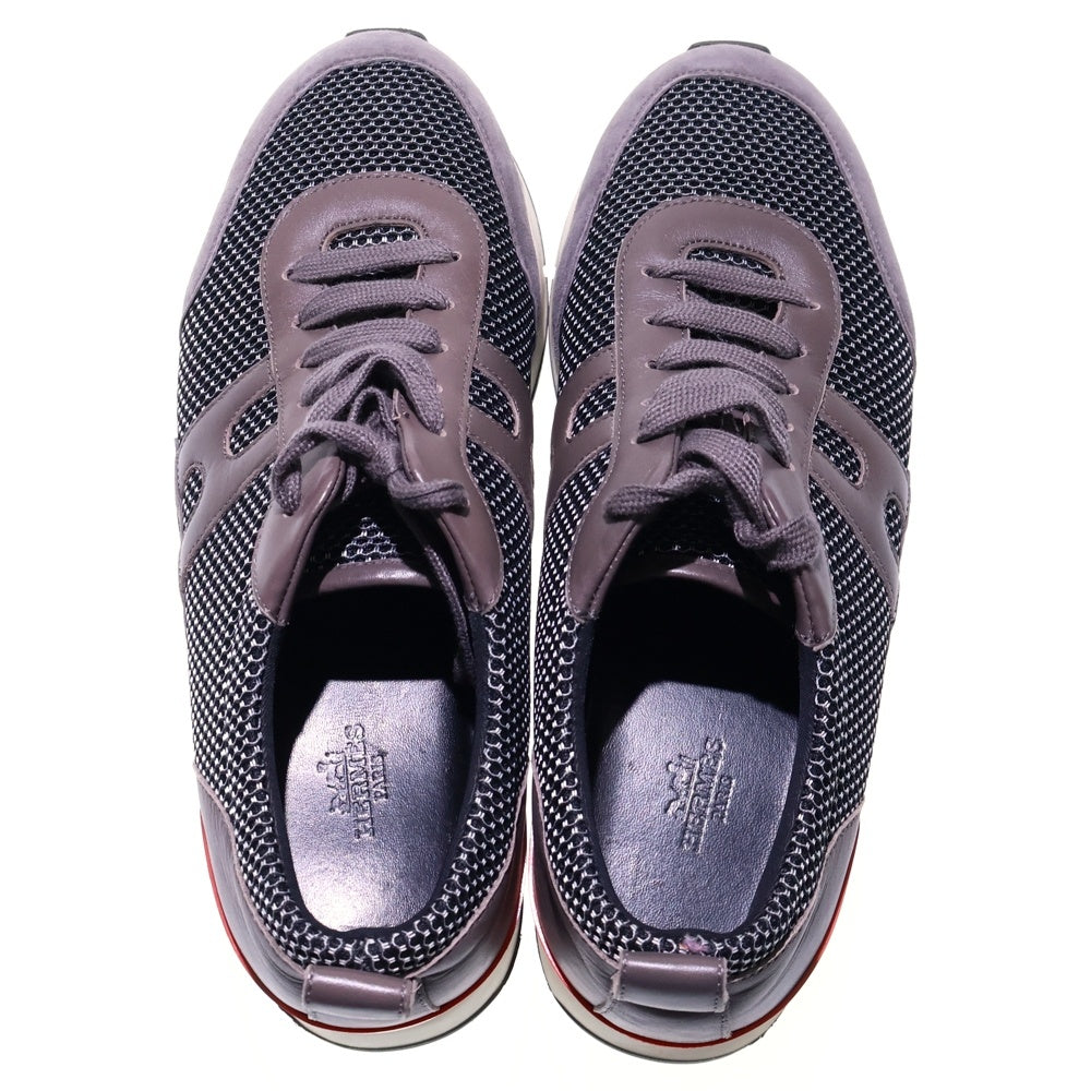 HERMES(エルメス) Starter スターター ファブリック ローカットスニーカー ブラウン