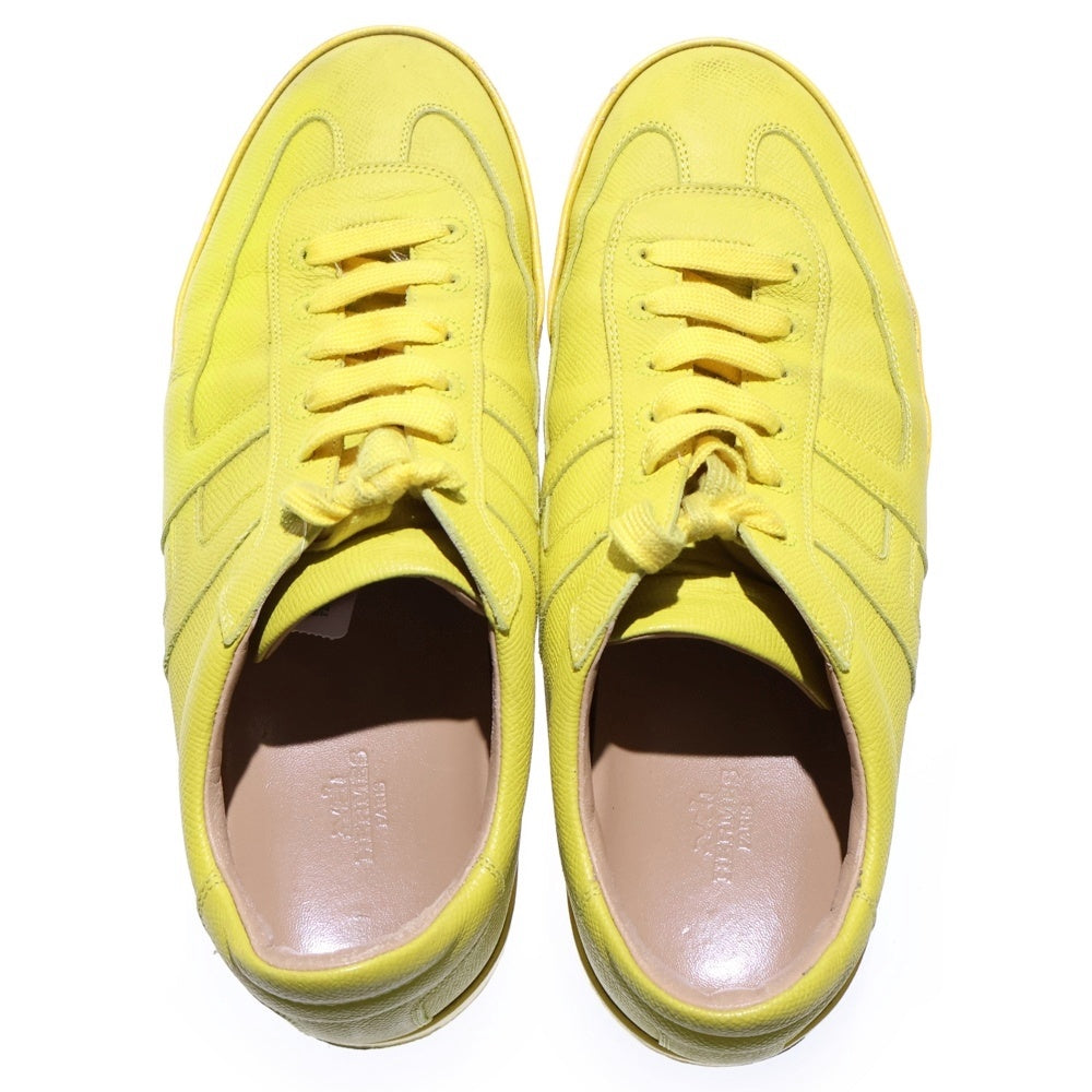 HERMES(エルメス) Boomerang ブーメラン レザーローカットスニーカー イエロー