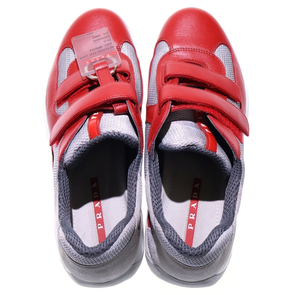 PRADA(プラダ) Americas cup アメリカズカップ ローカットスニーカー レッド/グレー