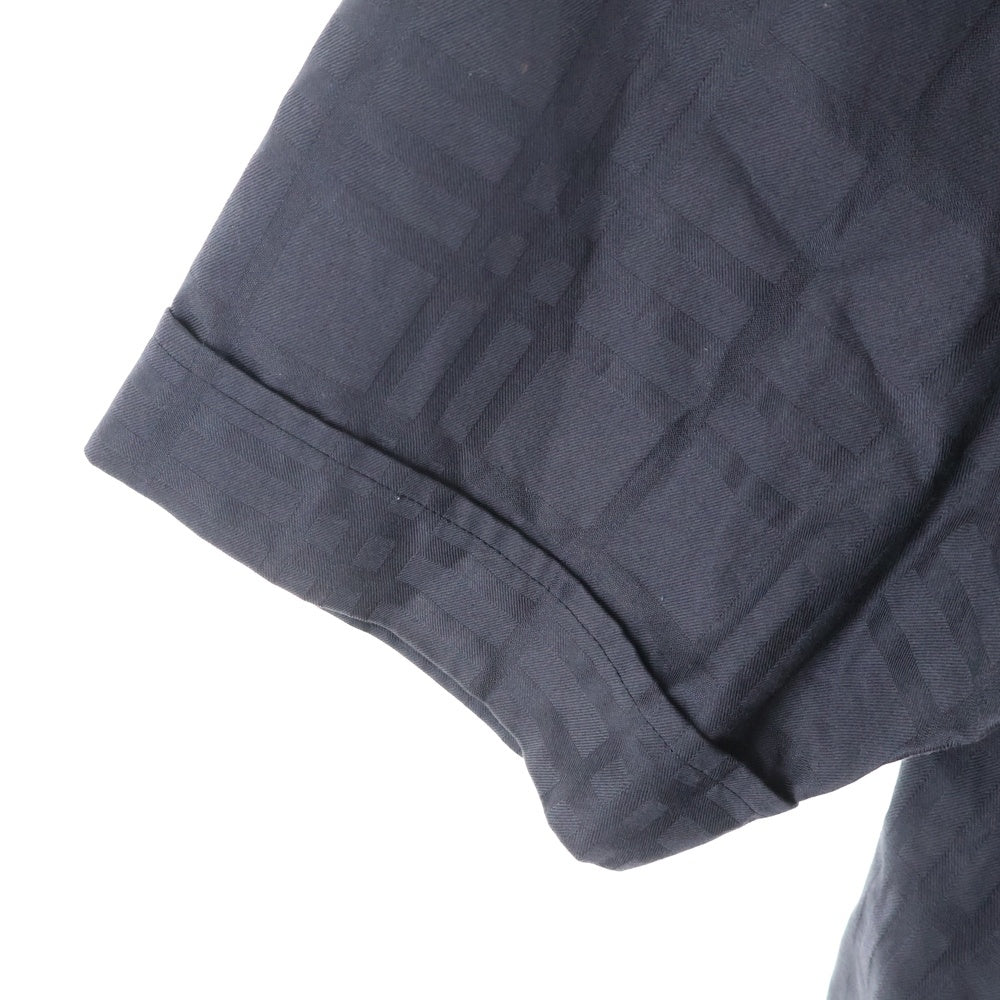 BURBERRY BLACK LABEL(バーバリー ブラックレーベル) チェック柄 半袖シャツ ブラック BMW30-909-08