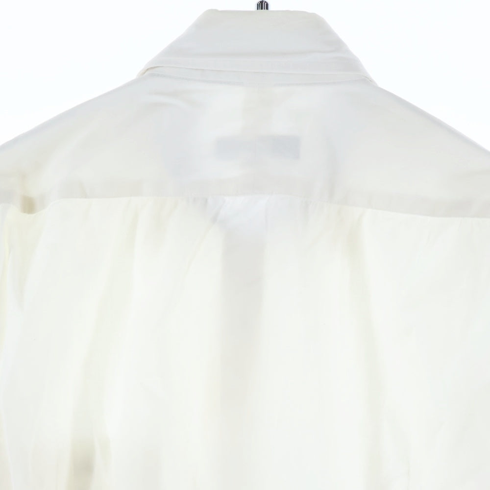 BURBERRY BLACK LABEL(バーバリー ブラックレーベル) 襟チェック柄 長袖シャツ ホワイト BMW80-301-02