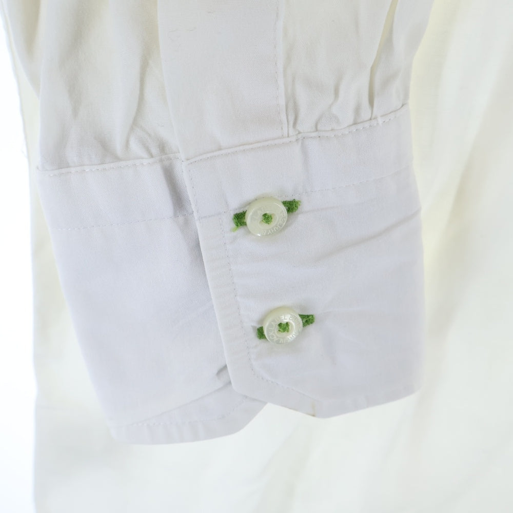 BURBERRY BLACK LABEL(バーバリー ブラックレーベル) 襟チェック柄 長袖シャツ ホワイト BMW80-301-02