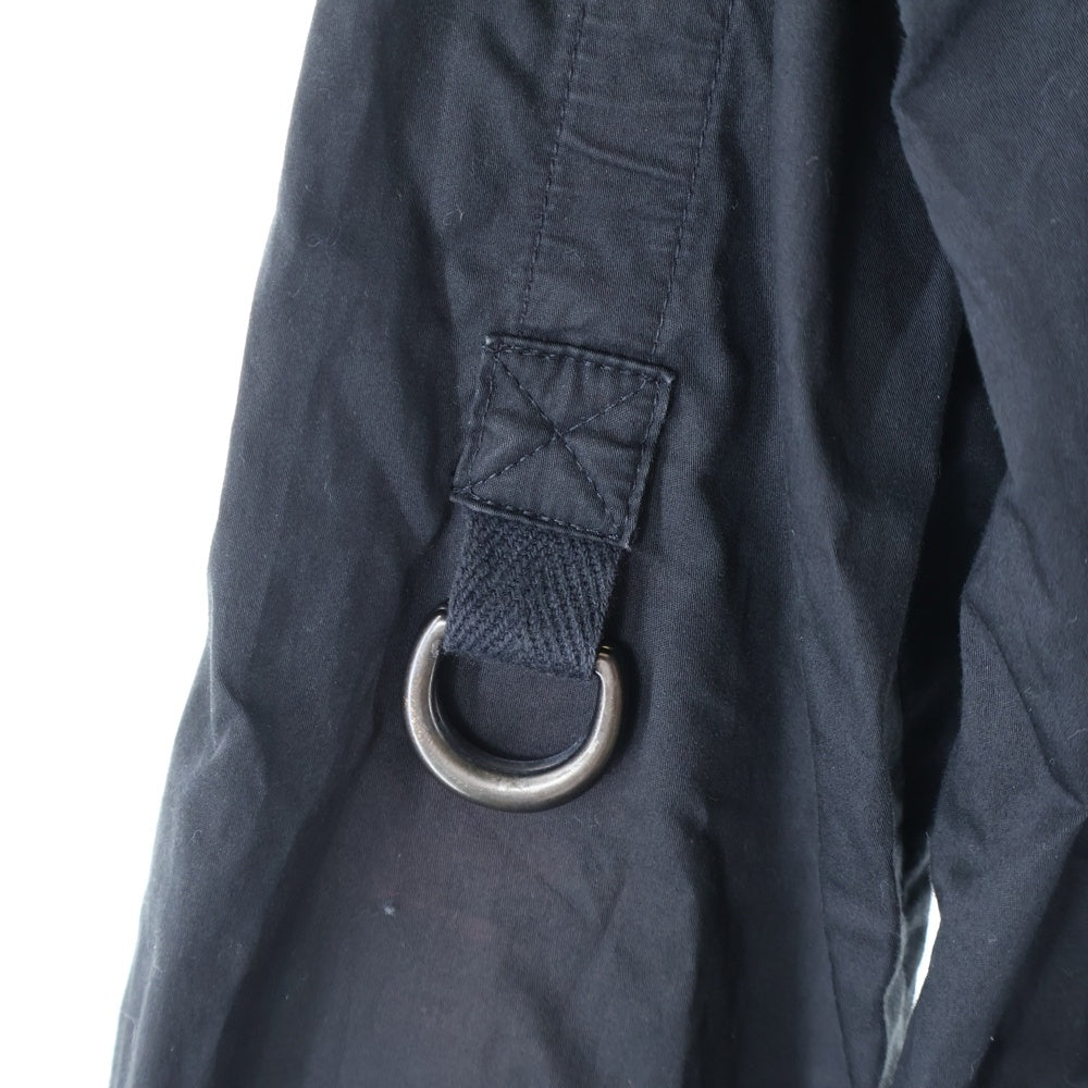 BURBERRY BLACK LABEL(バーバリー ブラックレーベル) ジップアップ フーディーワークジャケット ブラック BMP23-222-09