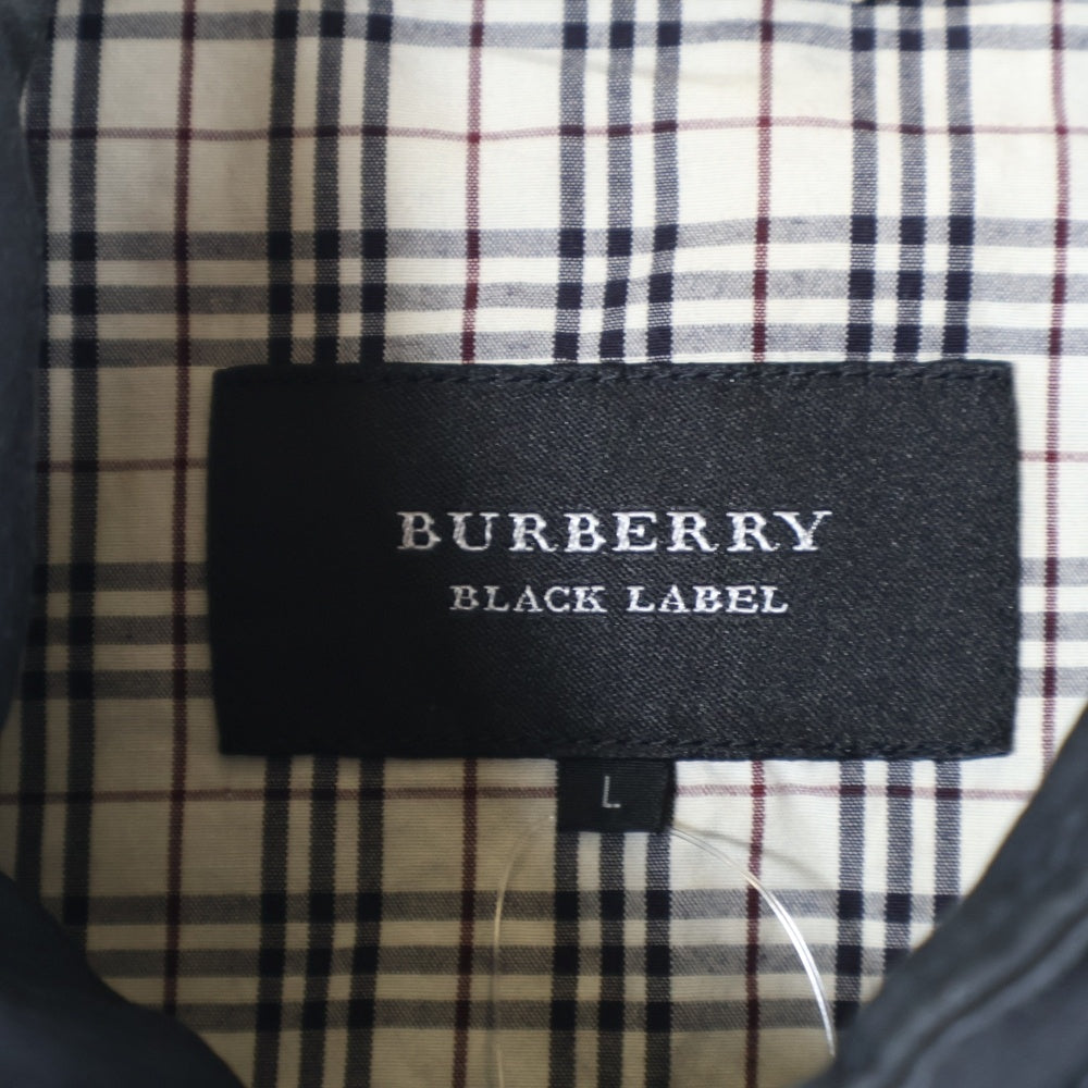 BURBERRY BLACK LABEL(バーバリー ブラックレーベル) ジップアップ フーディーワークジャケット ブラック BMP23-222-09