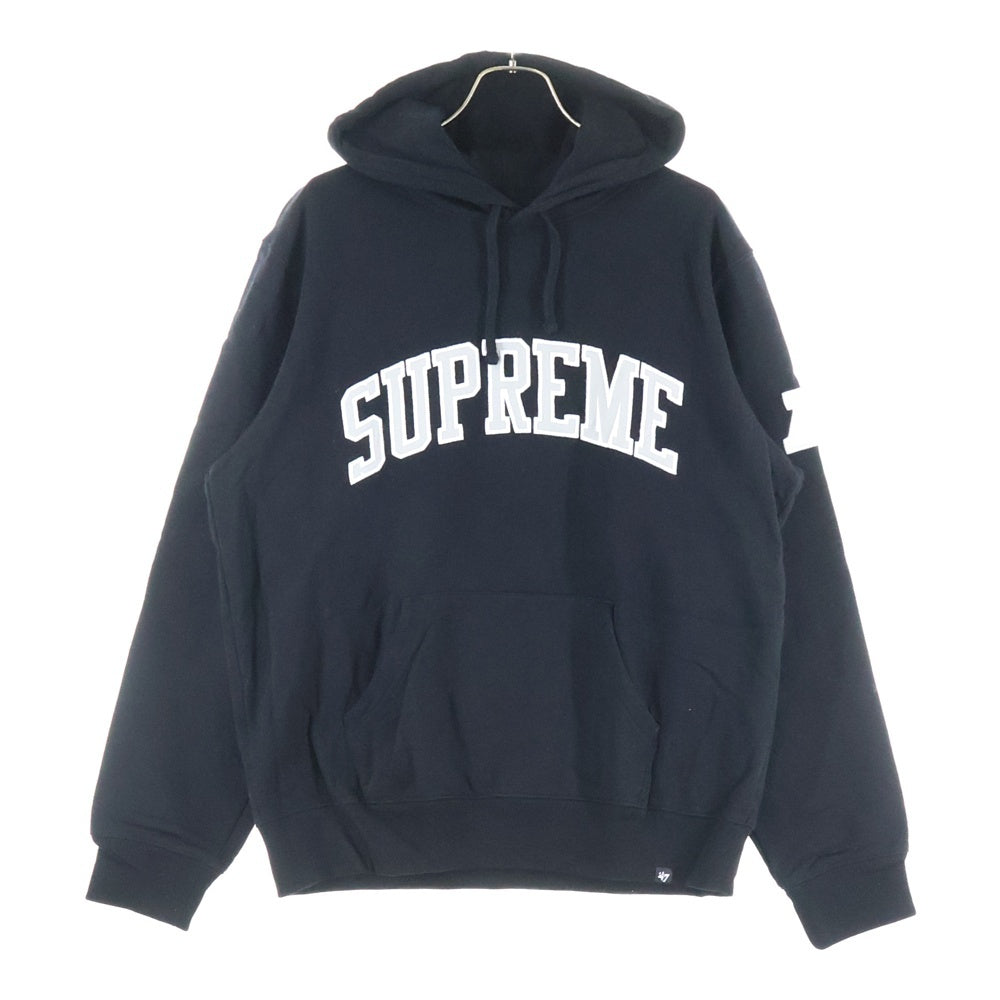 SUPREME(シュプリーム) ×NFL Raiders フロント刺繍ロゴ プルオーバーパーカー ブラック