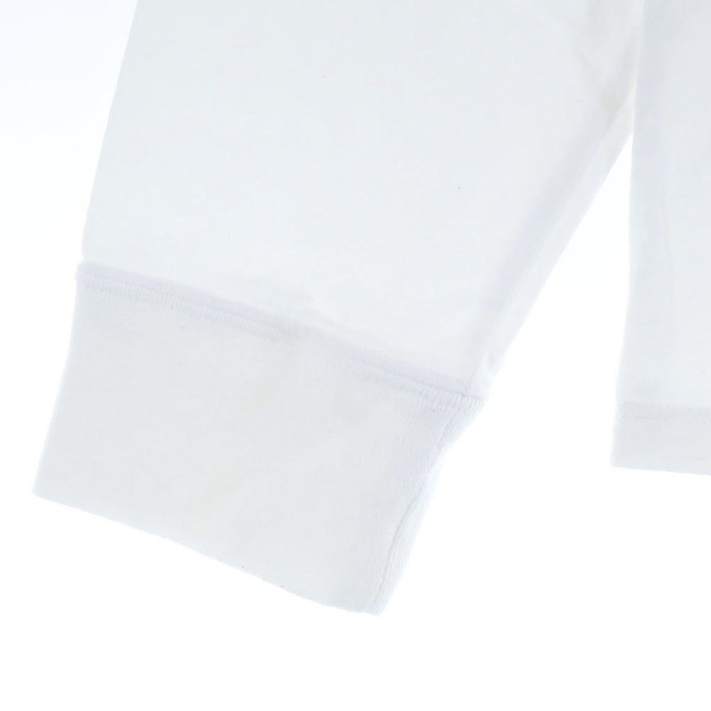 A.P.C(アーペーセー) フロント刺繍ロゴ クルーネック長袖Tシャツカットソー ホワイト 25082-1-93304