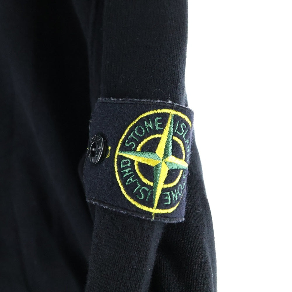 STONE ISLAND(ストーンアイランド) ショルダーロゴパッチ付き クルーネック長袖ニットシャツ ブラック K1S155100053 S00B2