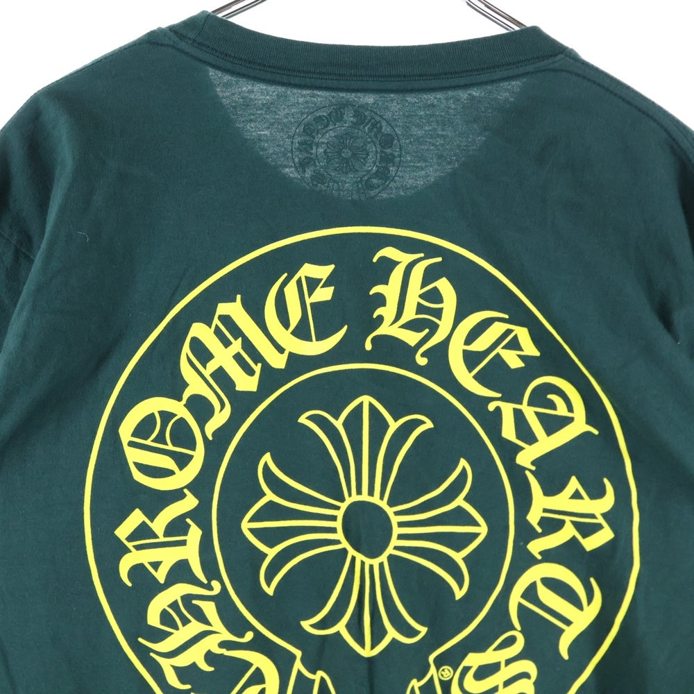 CHROME HEARTS(クロムハーツ) Back Scroll Logo LS Tee/バック ホース シュー プリント長袖Tシャツ グリーン