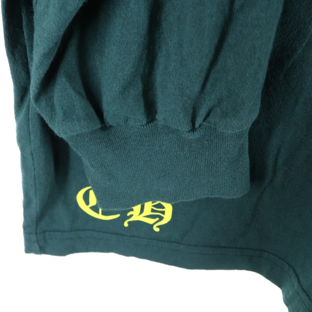 CHROME HEARTS(クロムハーツ) Back Scroll Logo LS Tee/バック ホース シュー プリント長袖Tシャツ グリーン