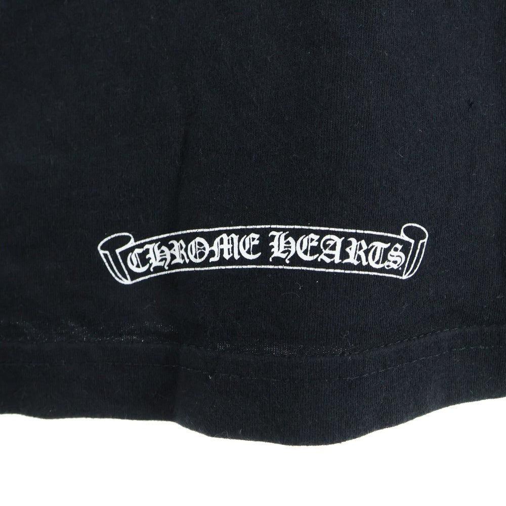 CHROME HEARTS(クロムハーツ) アームCHプラスフォントロゴ ポケットラベルデザイン クルーネック長袖Tシャツカットソー ブラック