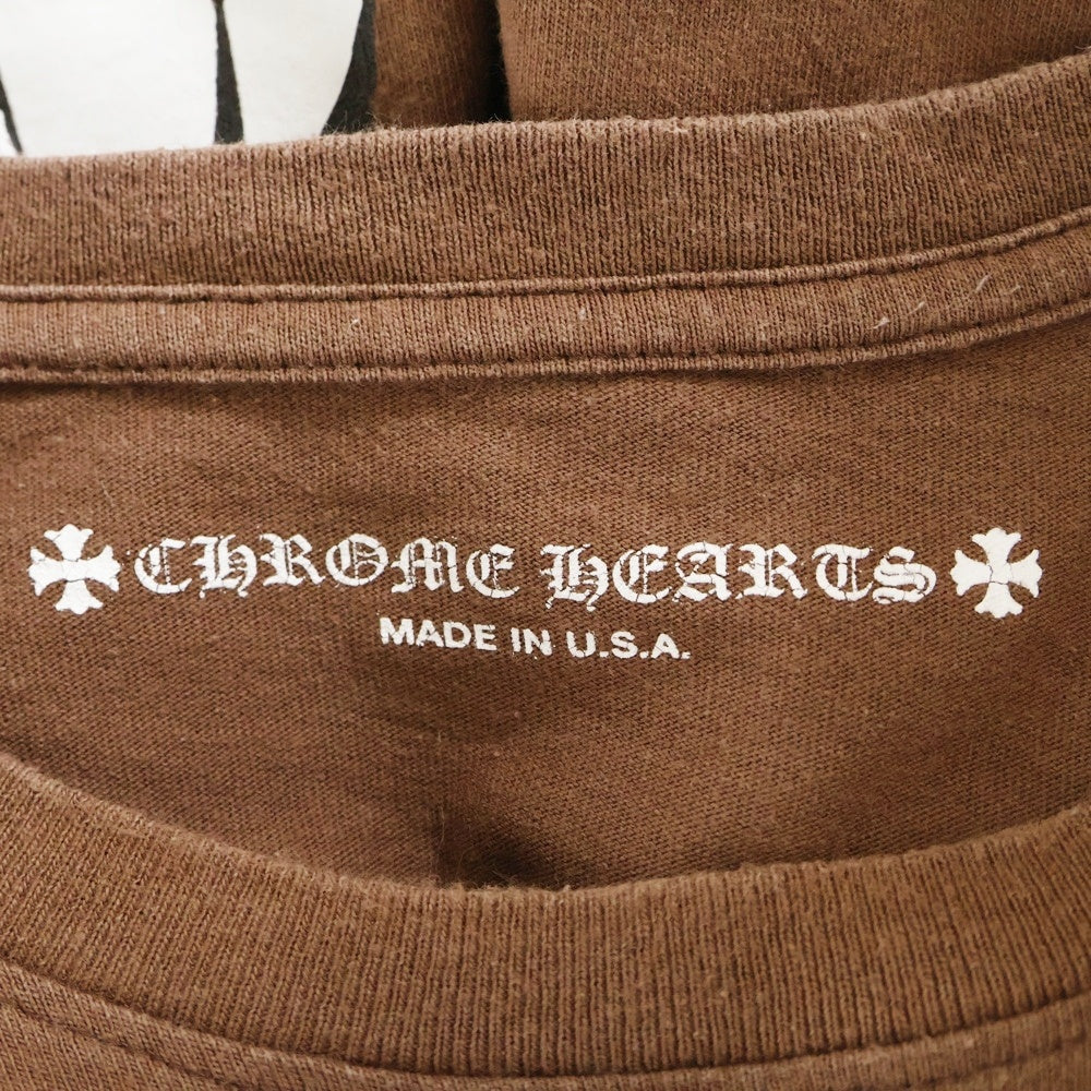 CHROME HEARTS(クロムハーツ) ×MATTY BOY StrucTure LS Tee ×マッティボーイ ストラクチャー 胸ロゴプリントポケットクルーネック長袖Tシャツカットソー ブラウン