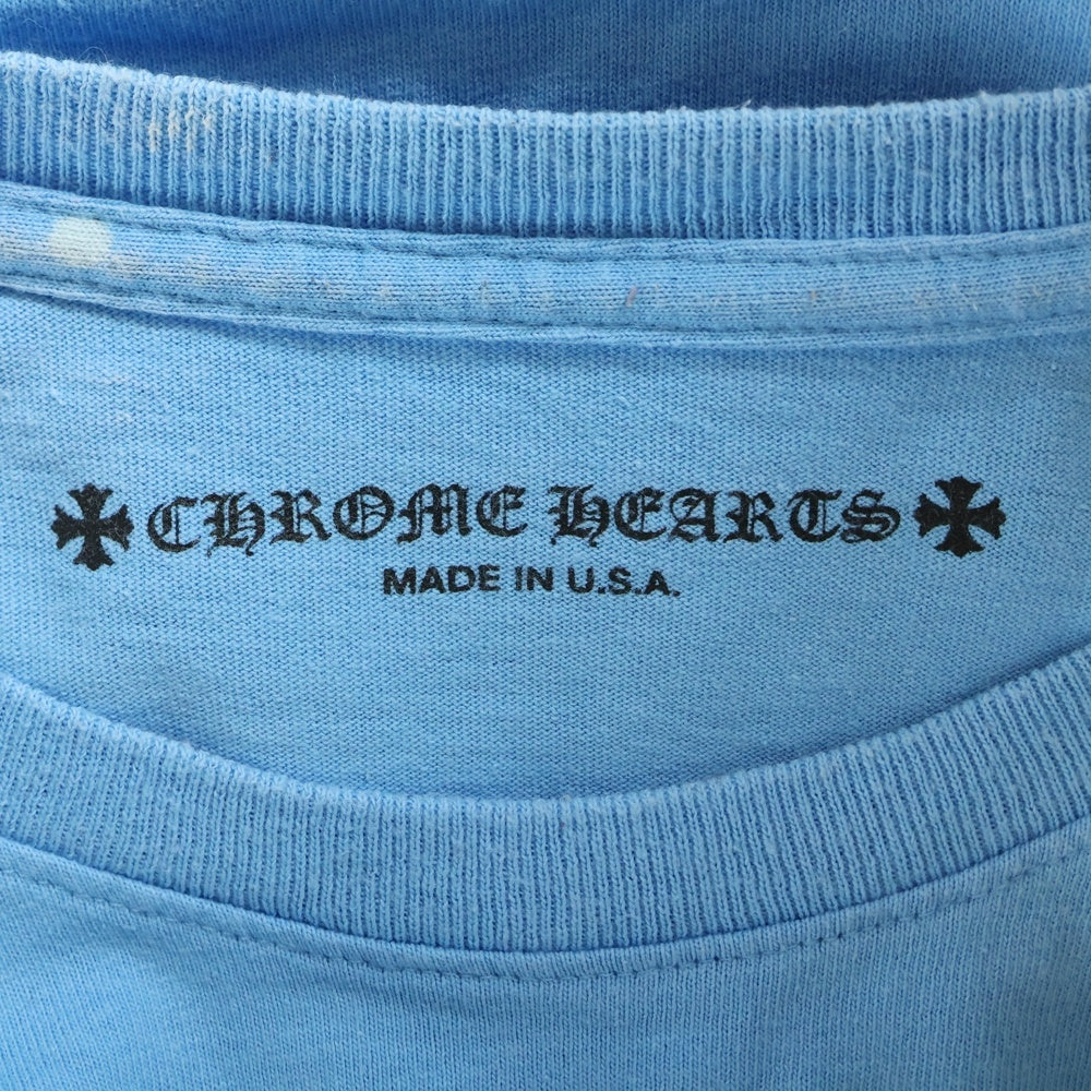 CHROME HEARTS(クロムハーツ) ×MATTY BOY BrainNew Tee ×マッティボーイ ブレインニュー 胸ロゴプリントポケットクルーネック半袖Tシャツカットソー ブルー