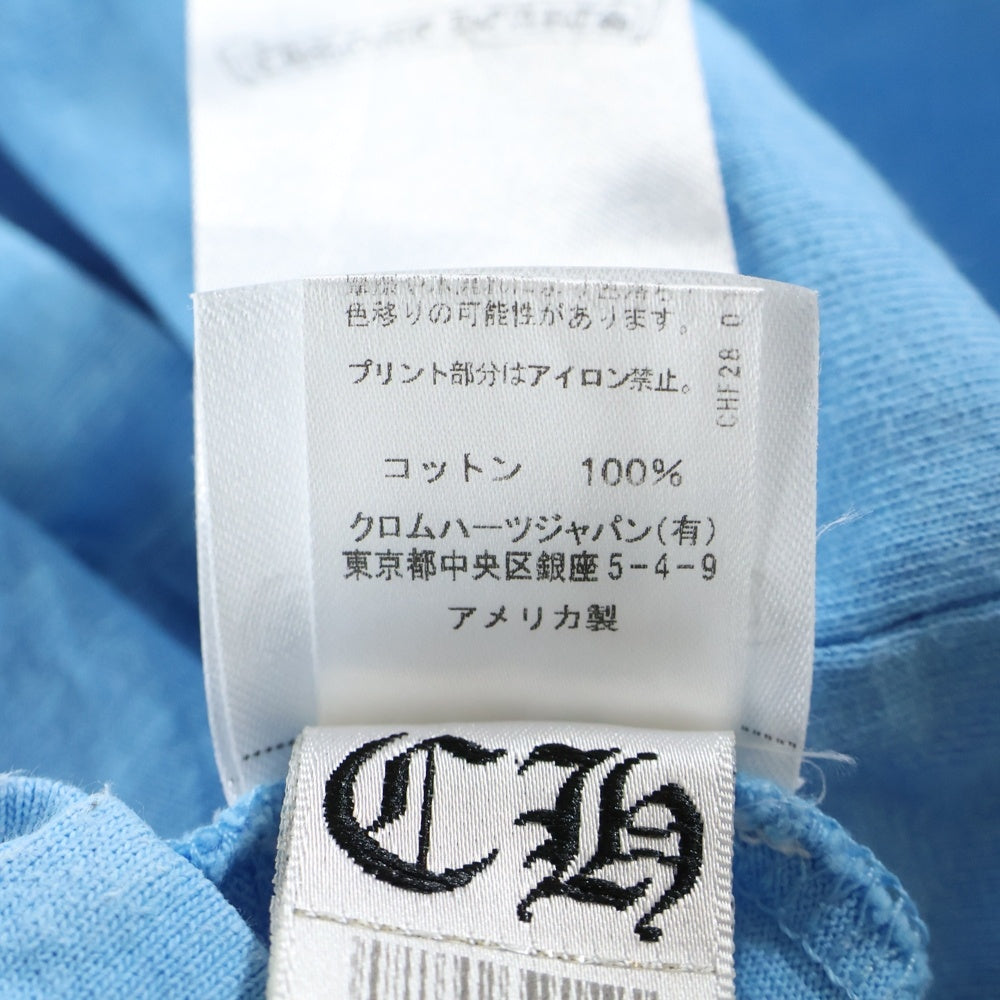 CHROME HEARTS(クロムハーツ) ×MATTY BOY BrainNew Tee ×マッティボーイ ブレインニュー 胸ロゴプリントポケットクルーネック半袖Tシャツカットソー ブルー