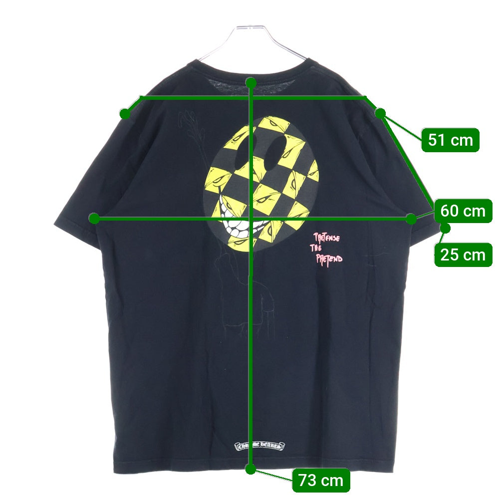 CHROME HEARTS(クロムハーツ) ×MATTY BOY Pretence The Pretend Tee ×マッティボーイ プリテンスザプリテンド 胸ロゴプリントポケットクルーネック半袖Tシャツカットソー ブラック