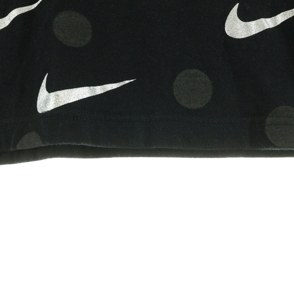 BLACK COMME des GARCONS(ブラックコムデギャルソン) ×NIKE スウッシュロゴドットプリント クルーネック半袖Tシャツカットソー ブラック 1O-T102