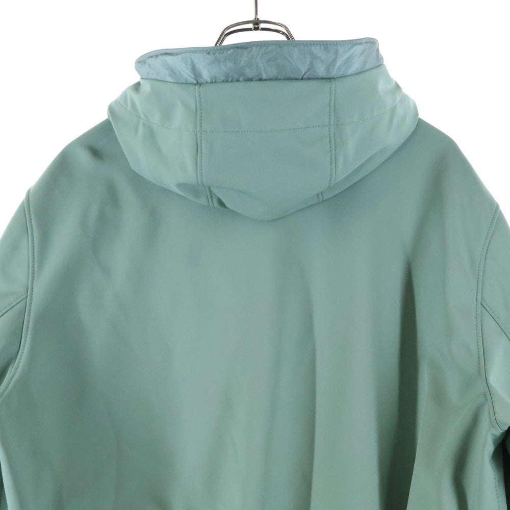 STONE ISLAND(ストーンアイランド) ポリエステルストレッチボンディング ジップアップ フーデッドブルゾン グリーン 7715Q0122