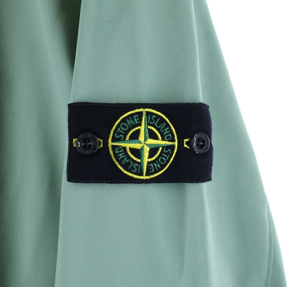 STONE ISLAND(ストーンアイランド) ポリエステルストレッチボンディング ジップアップ フーデッドブルゾン グリーン 7715Q0122