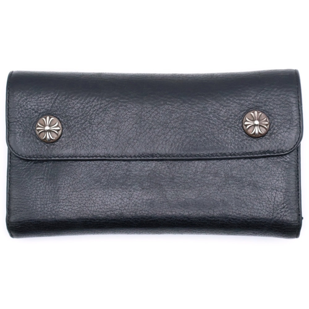 CHROME HEARTS(クロムハーツ) WAVE ウェーブ レザーウォレット 財布 ブラック BCA374