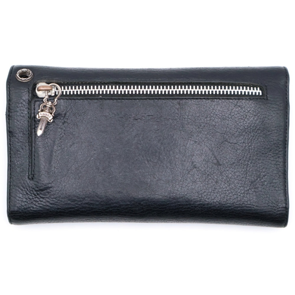 CHROME HEARTS(クロムハーツ) WAVE ウェーブ レザーウォレット 財布 ブラック BCA374