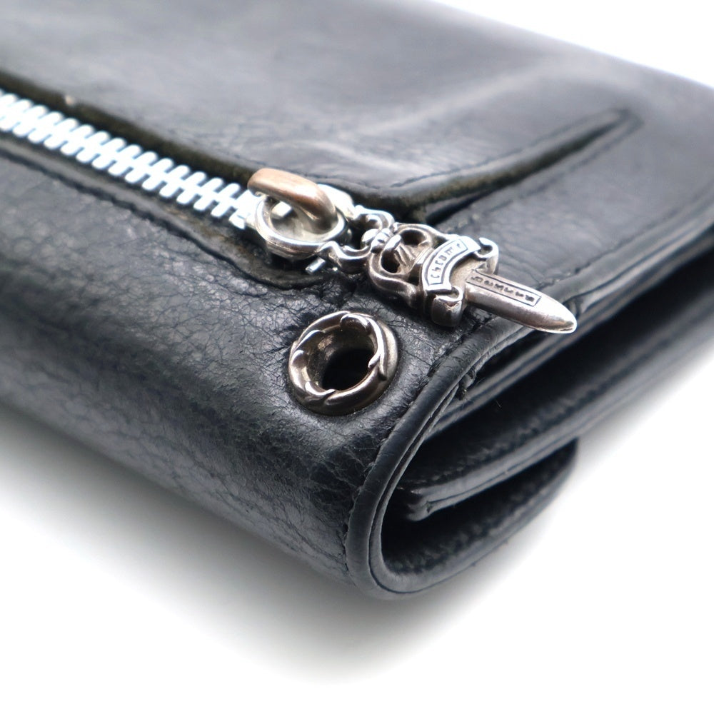CHROME HEARTS(クロムハーツ) WAVE ウェーブ レザーウォレット 財布 ブラック BCA374