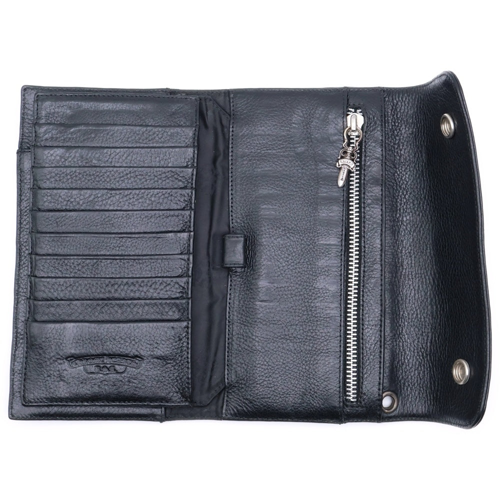CHROME HEARTS(クロムハーツ) WAVE ウェーブ レザーウォレット 財布 ブラック BCA374