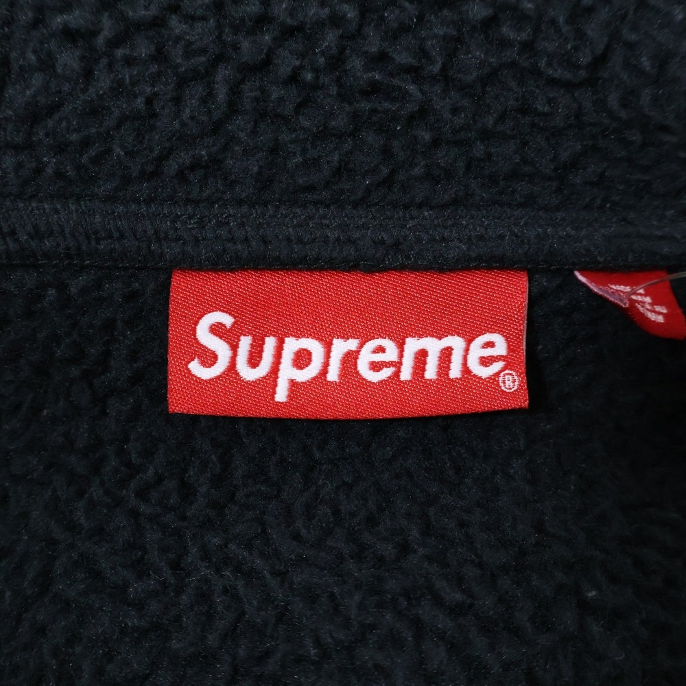 SUPREME(シュプリーム) 23AW Windstopper Zip Up Hooded ウィンドストッパージップアップフーデッド 裏ボアジャケット ブラック