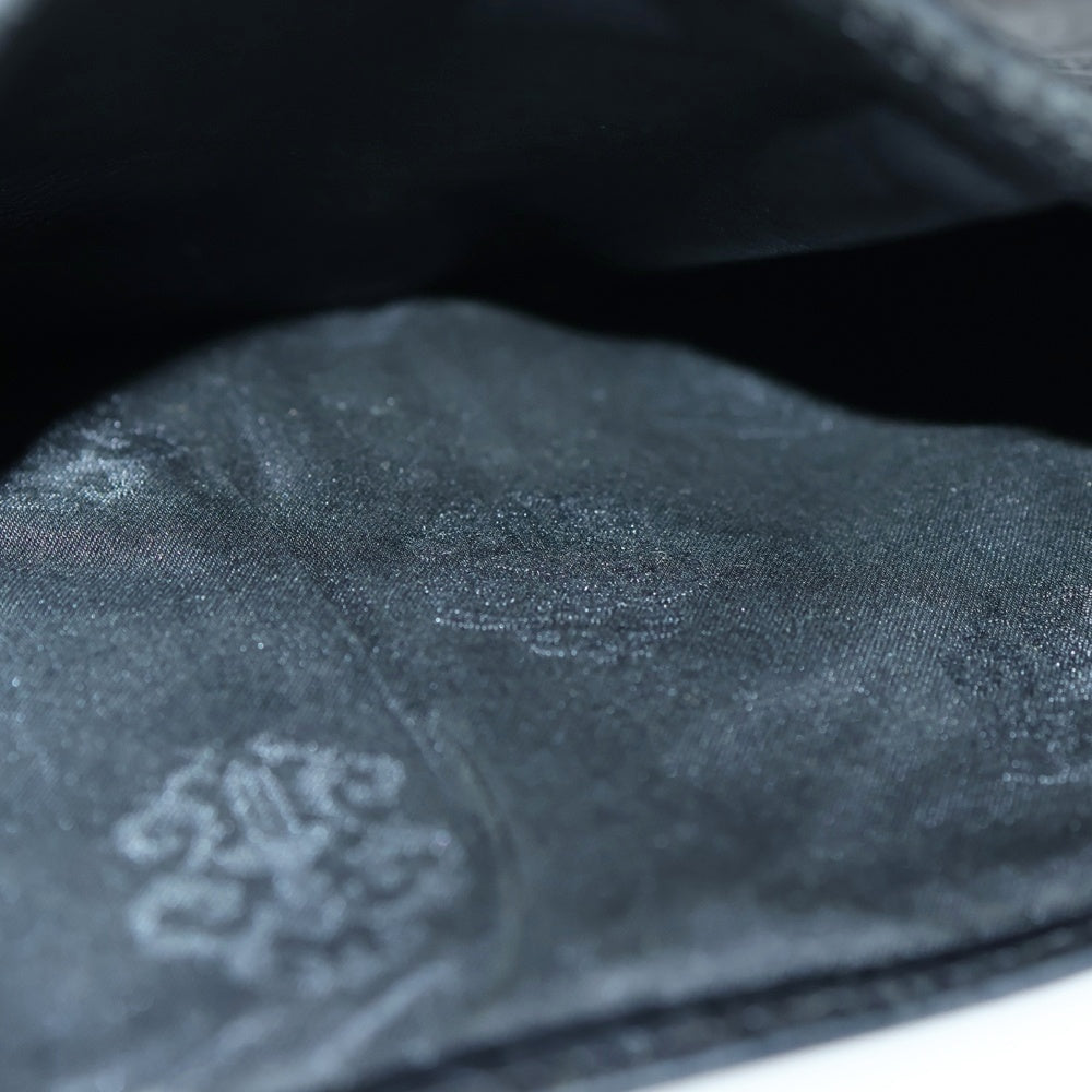 CHROME HEARTS(クロムハーツ) 3FOLD 3フォールド クロスパッチ付きクロスボールボタン レザーウォレット 財布 ブラック BCA364