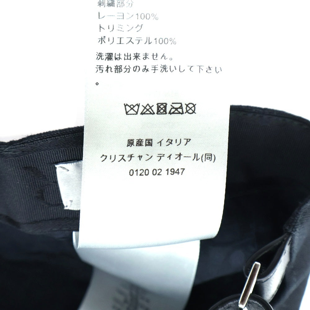DIOR(ディオール) フロント刺繍ロゴ ベースボールキャップ ブラック 243C904G4511
