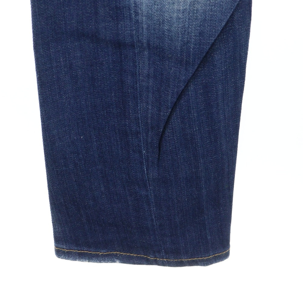 DSQUARED2(ディースクエアード) 14SS ボタンフライ ペイント加工 ストレートデニムパンツ ジーンズ インディゴ S74LA0595