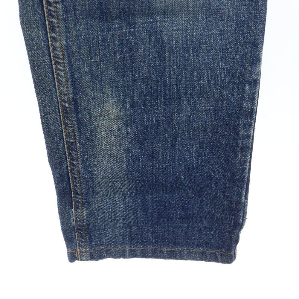 DOLCE & GABBANA(ドルチェアンドガッバーナ) ダメージ加工 ストレートデニムパンツ ジーンズ インディゴ GZN9CD