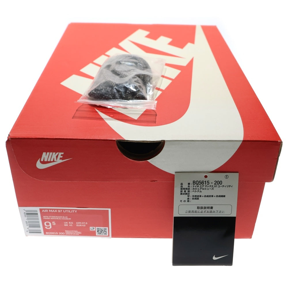 NIKE(ナイキ) Air Max 97 Winter Utility エアマックス97 ウィンターユーティリティ ローカットスニーカー ブラウン US9.5/27.5cm BQ5615-200