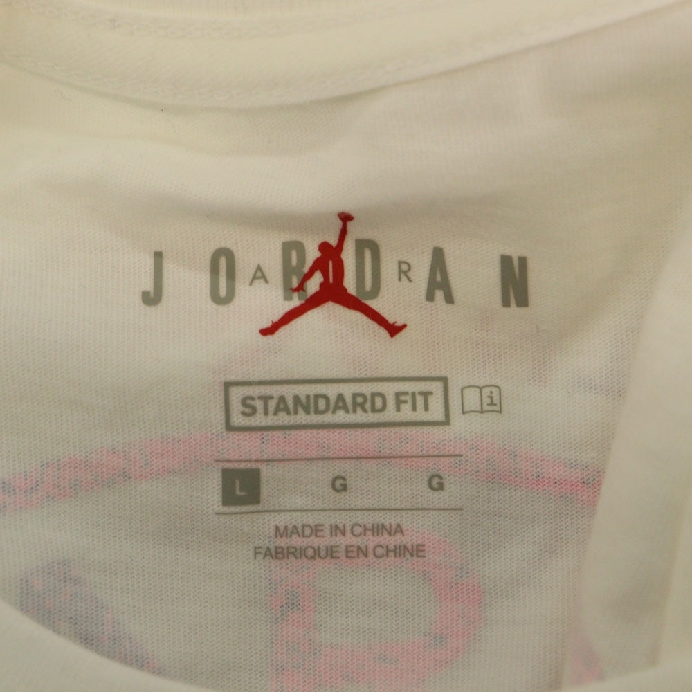 NIKE(ナイキ) JORDAN BRAND AS M J PSG LS TEE 両面プリント クルーネック長袖Tシャツカットソー ホワイト CZ0794-100