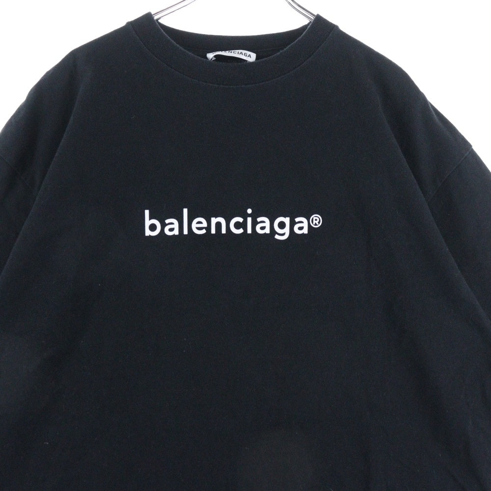 BALENCIAGA(バレンシアガ) 20SS コピーライト ロゴ クルーネック半袖Tシャツカットソー ブラック 620941