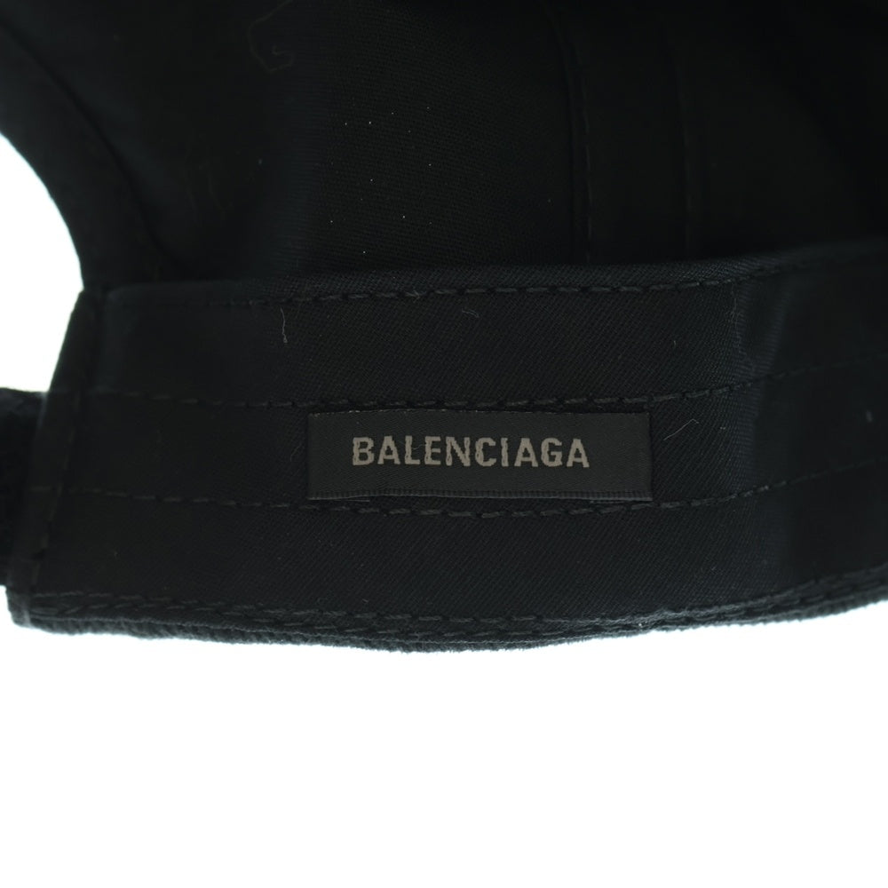 BALENCIAGA(バレンシアガ) フロントロゴ刺繍 コットンベースボールキャップ ブラック 782787