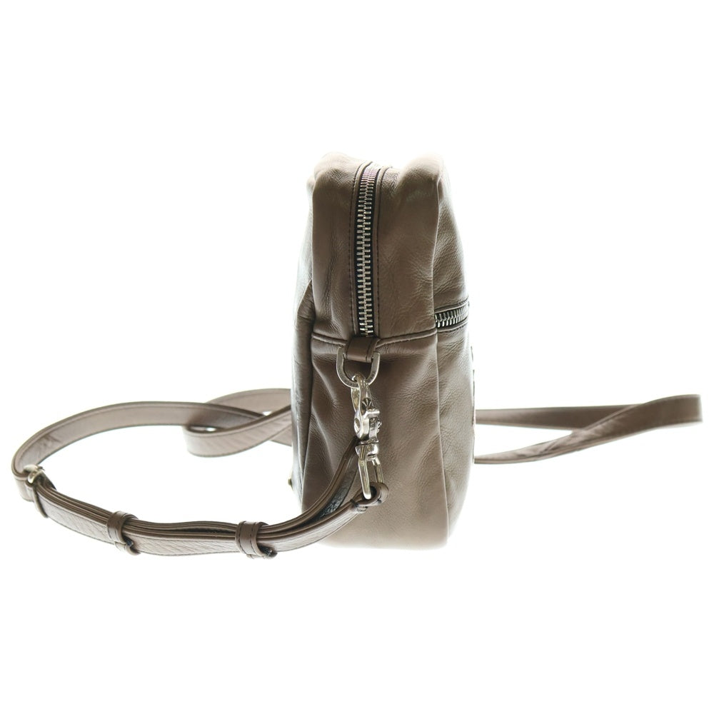 CHROME HEARTS(クロムハーツ) TAKA MINI LTHR タカミニ セメタリークロス クロスパッチ レザーショルダーバッグ ブラウン/ピンク