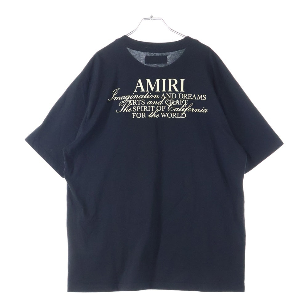 AMIRI(アミリ) バックプリント クルーネック半袖Tシャツカットソー ブラック SRAMJYTE1198SMRBCO0